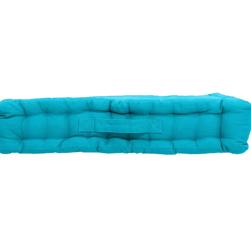 Coussin de sol uni turquoise - 50x50cm - Turquoise