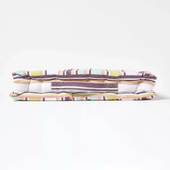 Coussin de sol vert - rayure osaka - 40 x 40 cm - HOMESCAPES