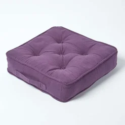 Coussin de sol violet - rajput tissé main - HOMESCAPES