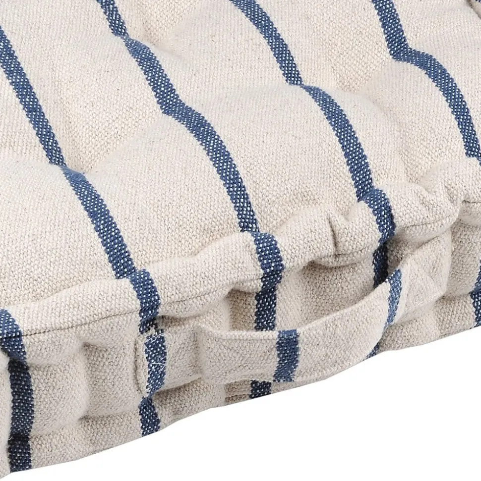 Coussin de sol 45x45 cm St Trop marine coton