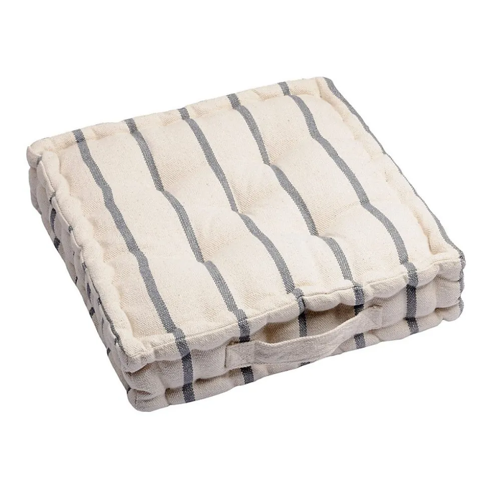 Coussin de sol 45x45 cm St Trop anthracite coton