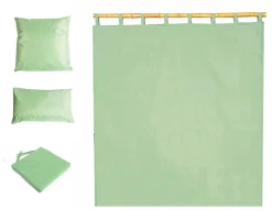 Coussin d'extérieur carré imperméable vert jade L.45 x l.45cm Deco&co