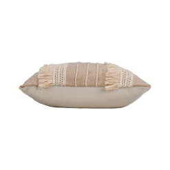 Coussin Déhoussable à Franges 45 x 45 cm - Coton,Polyester - Fantaisie