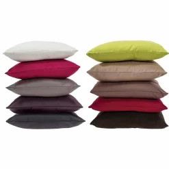 Coussin déhoussable coton - gris taupe - 38x38 cm - Atmosphera