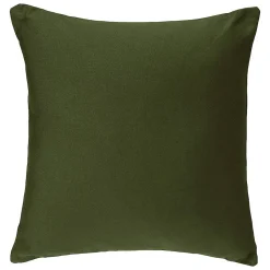 Coussin déhoussable coton - vert kaki - 38x38 cm - Atmosphera