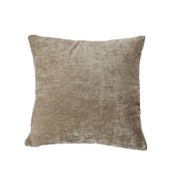 Coussin déhoussable en velours (40x40 cm - Naturel)