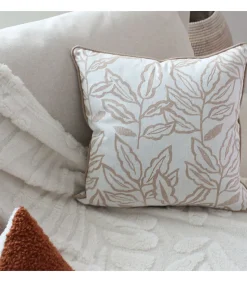 Coussin déhoussable esprit lodge 40x40cm - 40x40cm - Ecru