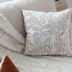 Coussin déhoussable esprit lodge 40x40cm - 40x40cm - Ecru