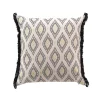 Coussin déhoussable FELL - Polycoton imprimé métallisé