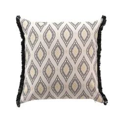 Coussin déhoussable FELL - Polycoton imprimé métallisé