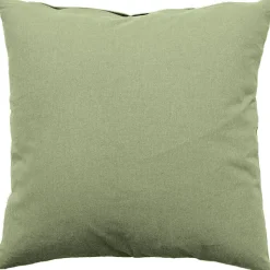 Coussin déhoussable uni en coton (60x60 cm - Vert Olive)