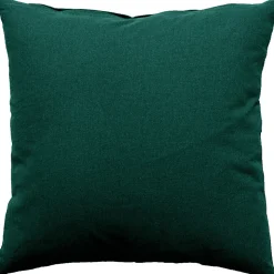 Coussin déhoussable uni en coton (60x60 cm - Vert foncé)