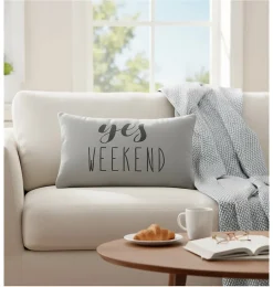 Coussin déhoussable Week end design et moderne