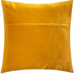 Coussin Dolce - velours - jaune ocre - 40x40 cm - Atmosphera