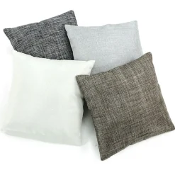 Coussin effet chiné métallisé gris 40x40