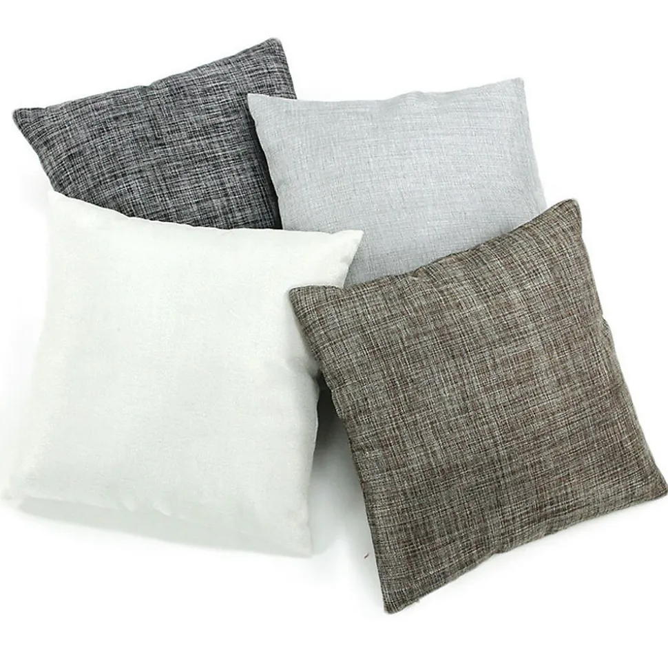 Coussin effet chiné métallisé gris 40x40