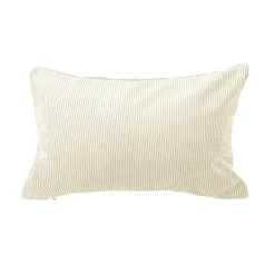 Coussin effet velours GoodHome Carrington 30 x 50 cm blanc