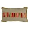Coussin en coton motifs rayures multicolore 30x50