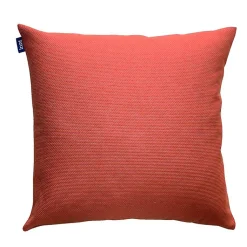 Coussin en coton recyclé terracotta, blanc et ambre 50 x 50 cm