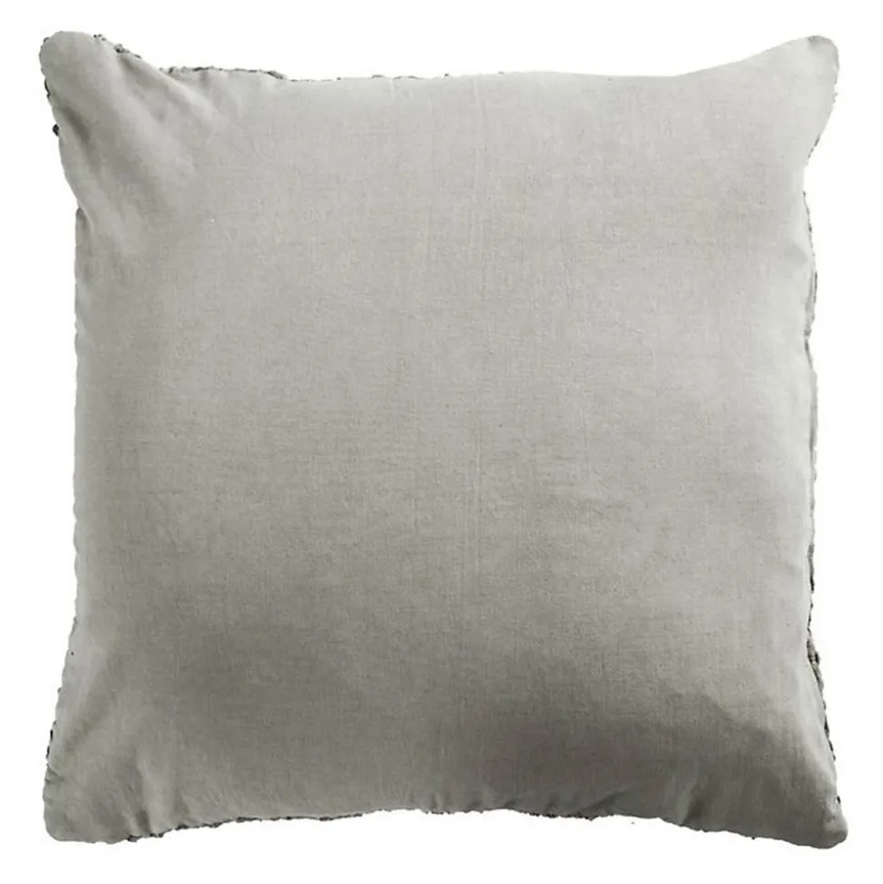 Coussin en cuir tressé beige naturel 45x45