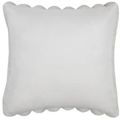 Coussin en imitation fourrure ultra douce à bandes (45x45 cm - Ecru)