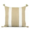Coussin en lin et coton déhoussable (45x45 cm - Blanc)