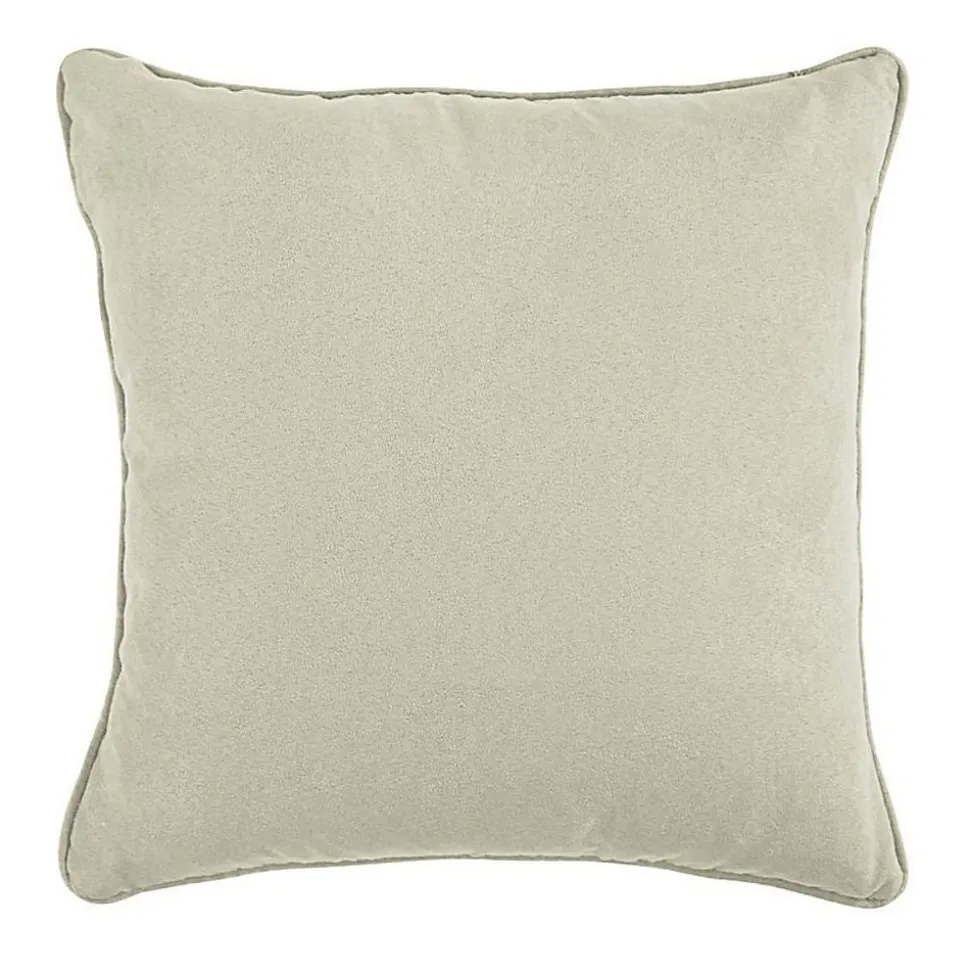 Coussin en suédine beige clair 40x40