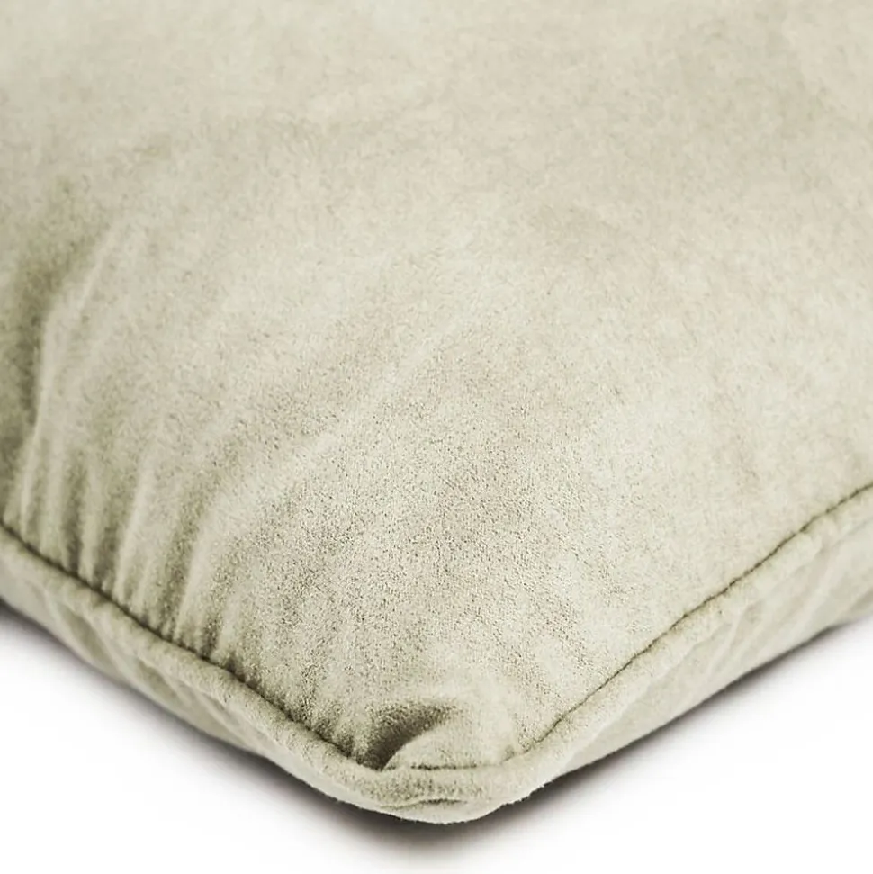Coussin en suédine beige clair 40x40