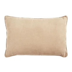 Coussin en suédine rose nude 60x40