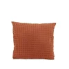 Coussin en tissu gauffré orange 45x45cm
