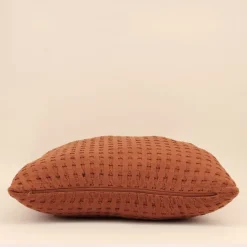 Coussin en tissu gauffré orange 45x45cm