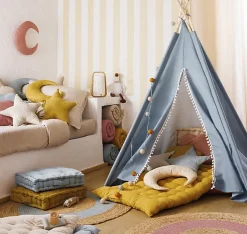 Coussin enfant Berlingot nuage - coton - beige - 45x28 cm - Atmosphera