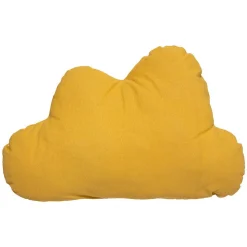 Coussin enfant Berlingot nuage - coton - jaune ocre - 45x28 cm - Atmosphera