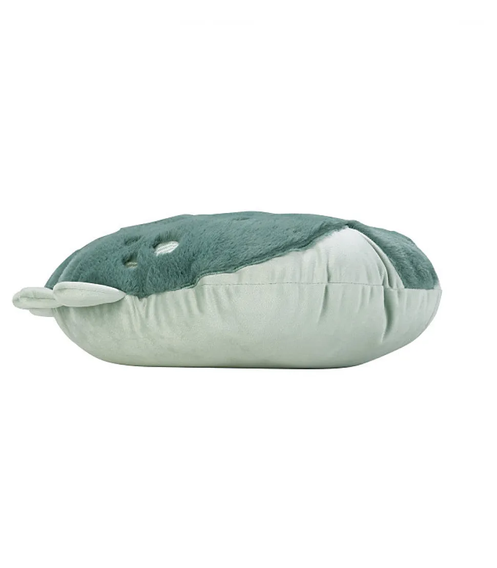 Coussin enfant dino - 40x40cm - Bleu canard