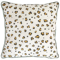 Coussin enfant léopard Addel jaune noir 40x40cm - Atmosphera