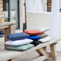 Coussin extérieur imperméable et déhoussable MINORQUE (70x70 cm - Terracotta)