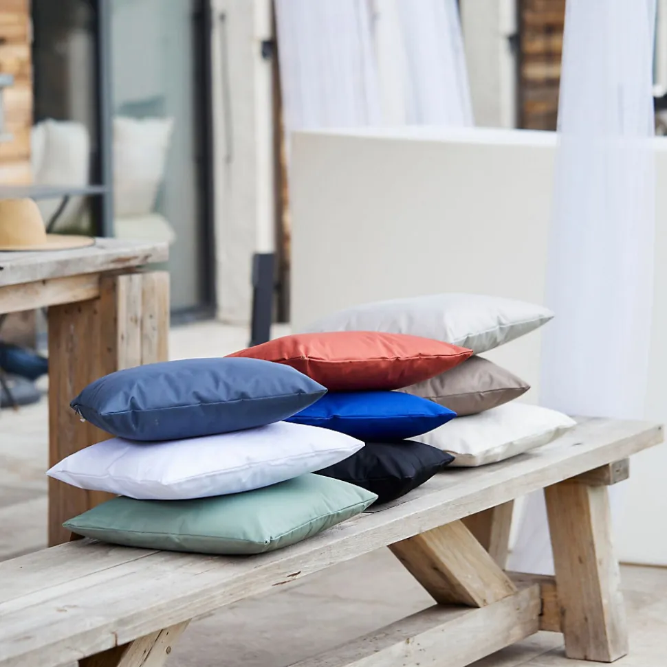 Coussin extérieur imperméable et déhoussable MINORQUE (70x70 cm - Terracotta)