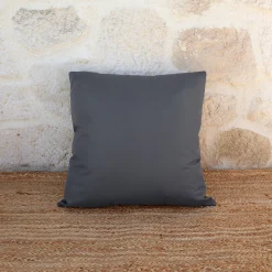 Coussin extérieur imperméable et déhoussable MINORQUE (50x50 cm - Gris anthracite)