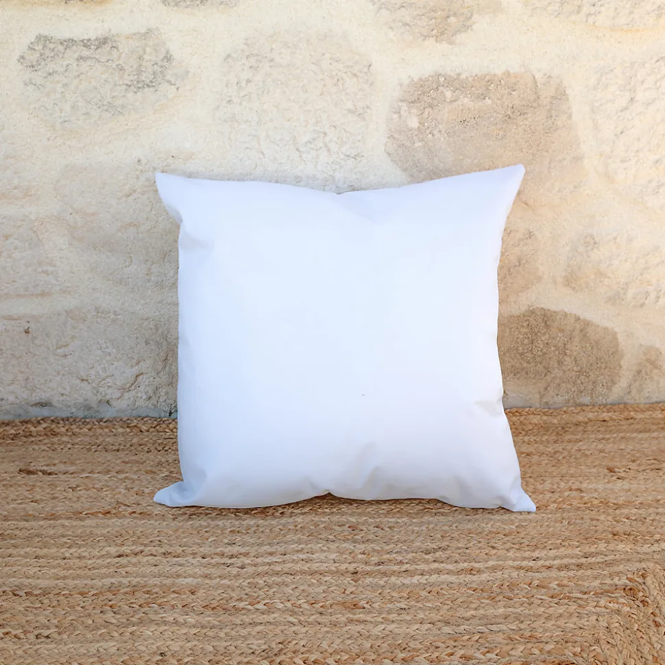Coussin extérieur imperméable et déhoussable MINORQUE (50x50 cm - Blanc)