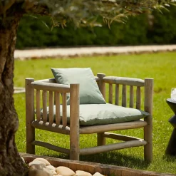 Coussin extérieur imperméable et déhoussable MINORQUE (40x40 cm - Vert Olive)