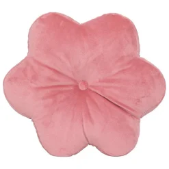 Coussin fleur Amelia rose D38cm - Atmosphera