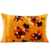 Coussin floral en velours (40x60 cm - Jaune)