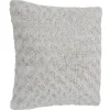 Coussin fourrure bouclé gris - 45x45 cm - Atmosphera