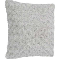 Coussin fourrure bouclé gris - 45x45 cm - Atmosphera