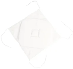 Coussin galette de chaise 4 rabats blanc 40x40cm