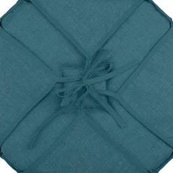 Coussin galette de chaise 4 rabats 40x40cm gris chinee