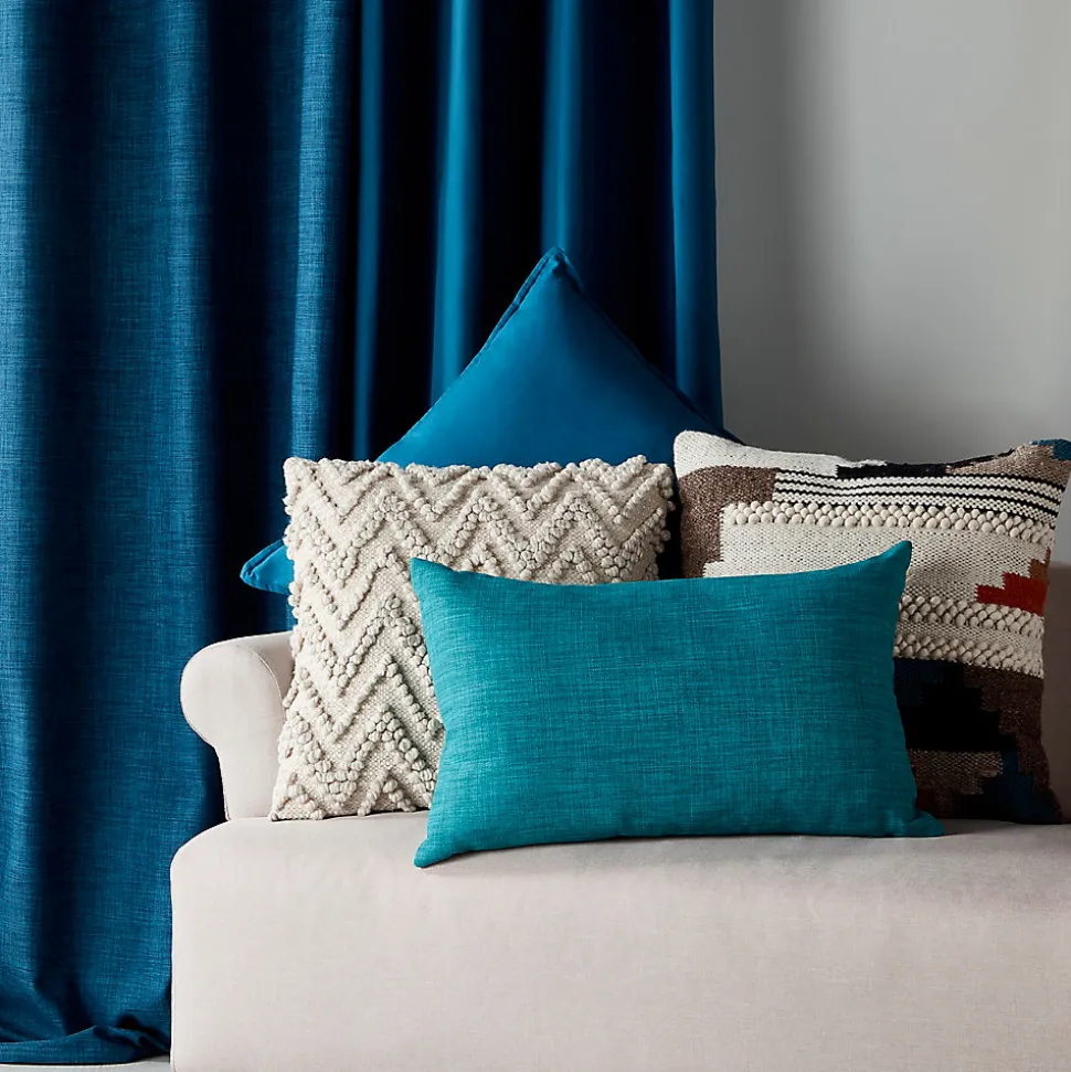 Coussin GoodHome Novan bleu 40 x 60 cm
