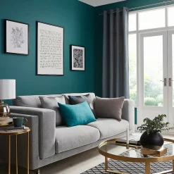 Coussin GoodHome Novan bleu 40 x 60 cm