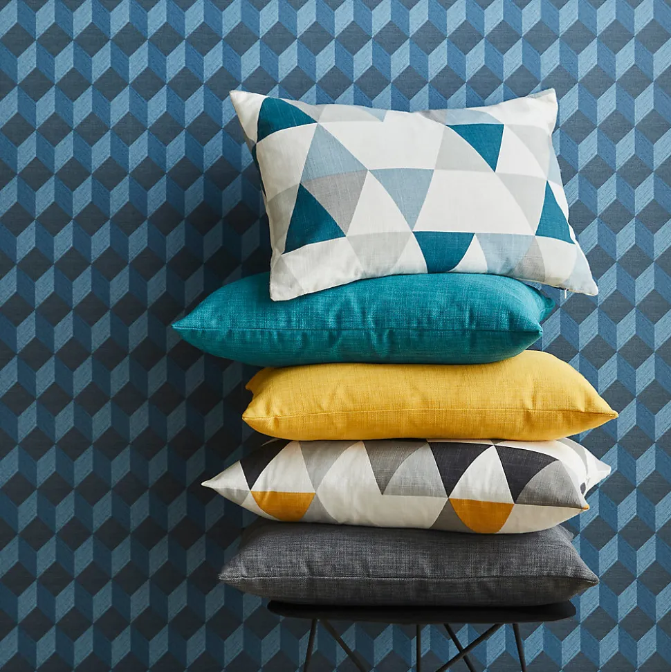 Coussin GoodHome Novan bleu 40 x 60 cm