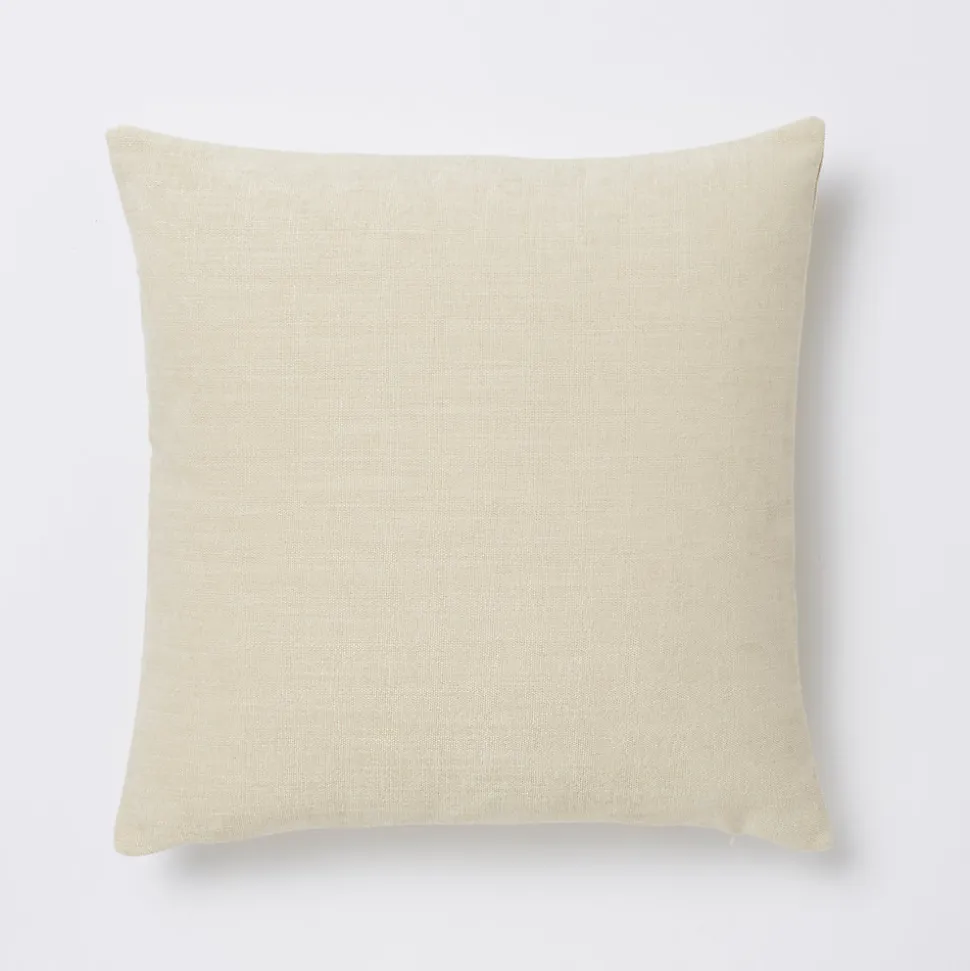 Coussin GoodHome Pahea coloris naturel 45 x 45 cm